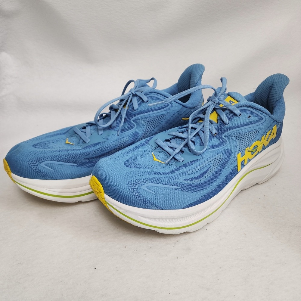 Hoka One One Clifton 10 1162032 Running Shoes Men's US 13 2E Blue Missing Insole